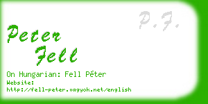 peter fell business card